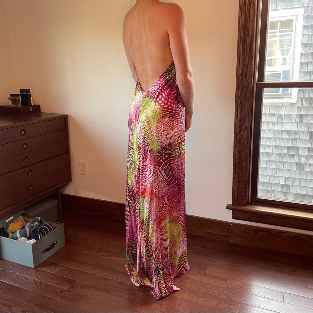 Alexis 2009 silk halter top maxi dress